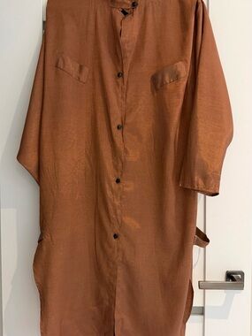 Vintage Copper Relaxed Fit Longline Shirt